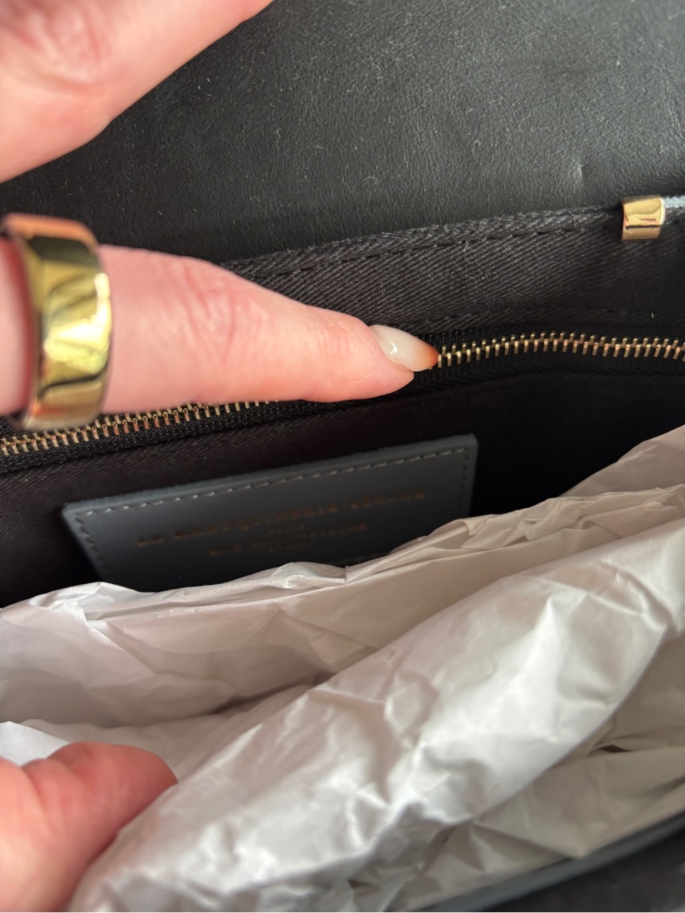 NWT Sézane Claude Bag in Vintage Blue - Picture 9 of 9